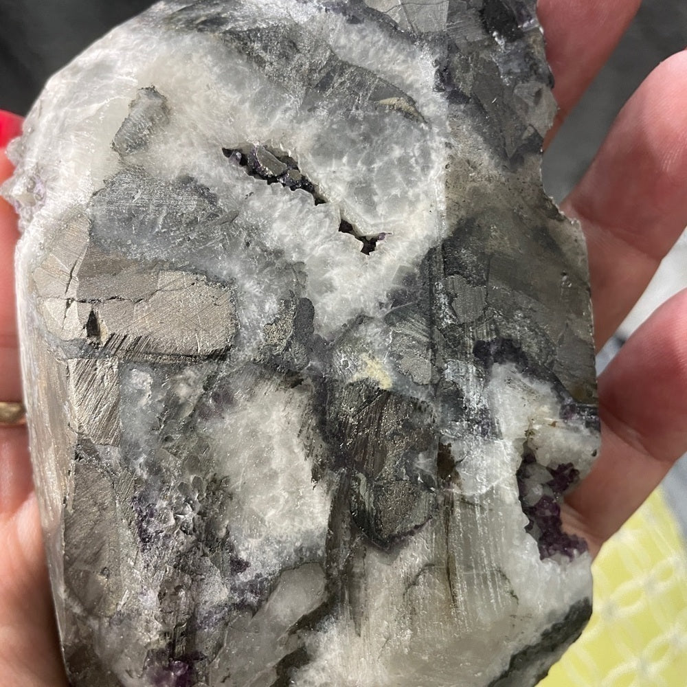 Raw crystal- 5”x3”- tanzanite fluorite in quartz matrix GORGEOUS SPECIMEN