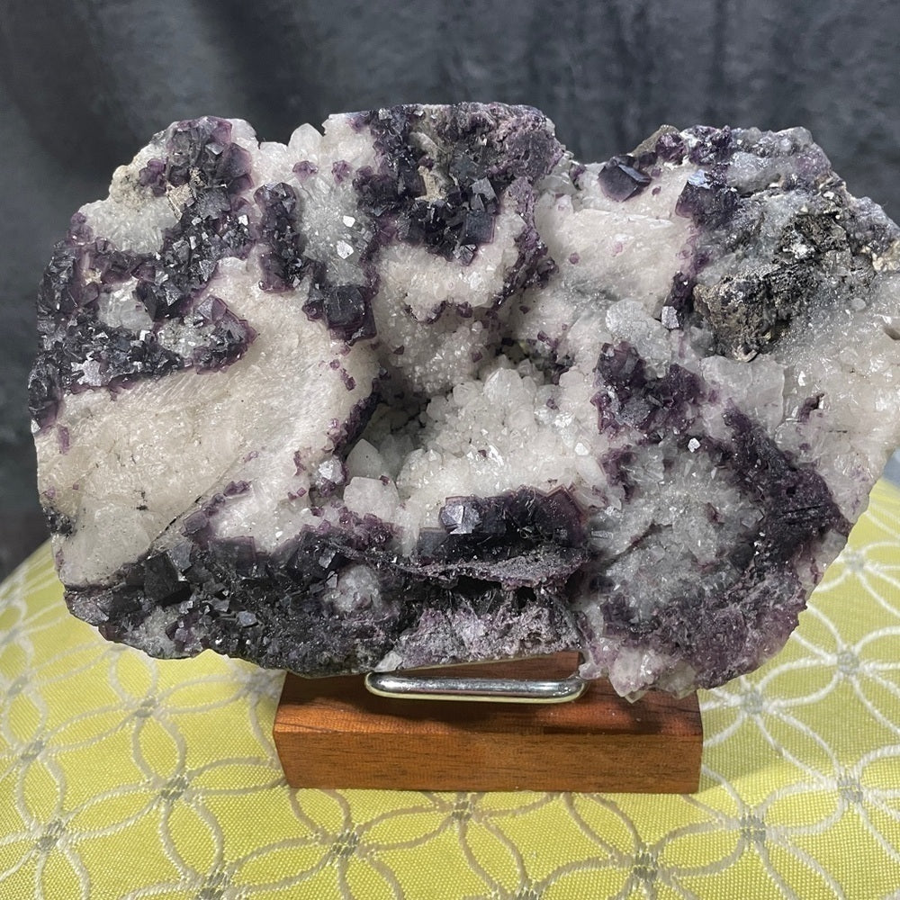 Raw crystal- 5”x3”- tanzanite fluorite in quartz matrix GORGEOUS SPECIMEN