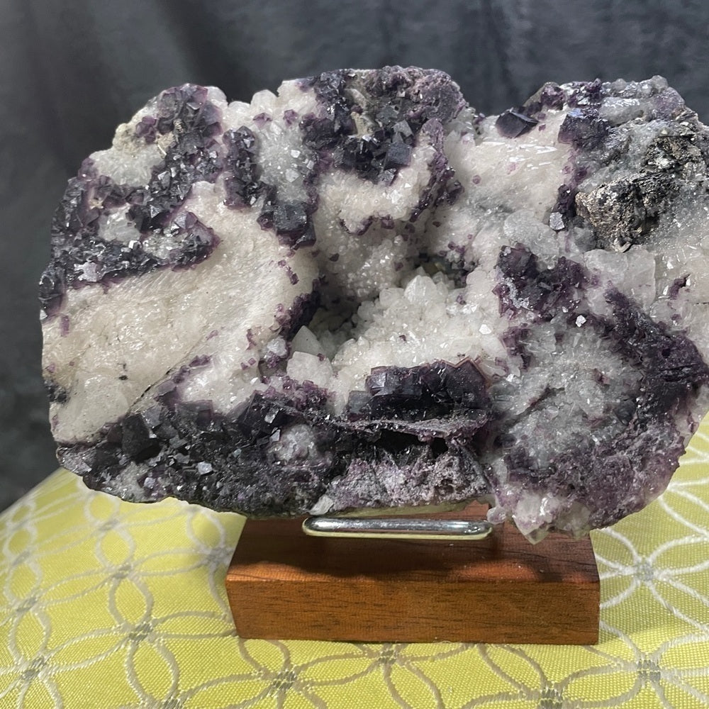 Raw crystal- 5”x3”- tanzanite fluorite in quartz matrix GORGEOUS SPECIMEN