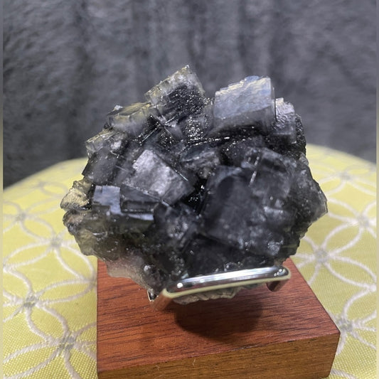 DEEP BLUE GLASS LIKE FLUORITE FROM XIANG HAULING CHINA / TRANSLUCENT WINDOWS 2”