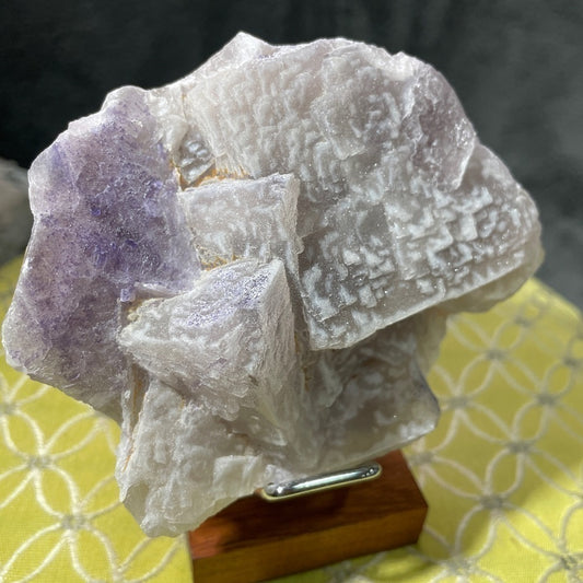 4”x3” Lavender purple fluorite w/ Sugar- step cubic XL cubes